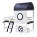 Cama alta para niños Cama alta para niños Blanco/ Azul