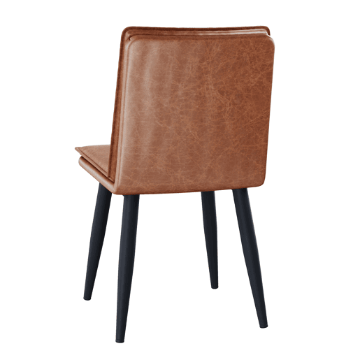 Cadeiras de sala de jantar 6 unidades - PU, almofadas duplas, confortáveis e modernas - Castanho Cadeiras de sala de jantar 6 unidades - PU, almofadas duplas, confortáveis e modernas - Castanho