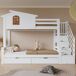 Cama litera Cama litera Natural/ Blanco