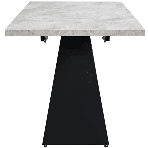 Mesa de jantar extensível 99-159x74 cm - Mesa compacta com design flexível - Cinza