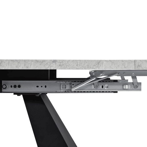 Mesa de jantar extensível 99-159x74 cm - Mesa compacta com design flexível - Cinza