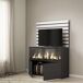 Aparador, Con almacenamiento, Chimenea eléctrica XXL 107 Aparador, Con almacenamiento, Chimenea eléctrica XXL 107 Blanco