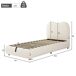 Cama con almacenaje de tela Cama con almacenaje de tela Beige