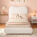 Cama con almacenaje de tela Cama con almacenaje de tela Beige