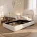Cama con almacenaje de tela Cama con almacenaje de tela Beige