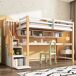 Cama alta para niños Cama alta para niños Natural/ Blanco