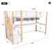 Cama alta para niños Cama alta para niños Natural/ Blanco