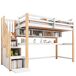 Cama alta para niños Cama alta para niños Natural/ Blanco