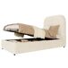 Cama con almacenaje de terciopelo 97x213 Cama con almacenaje de terciopelo 97x213 Beige