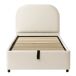 Cama con almacenaje de terciopelo 97x213 Cama con almacenaje de terciopelo 97x213 Beige