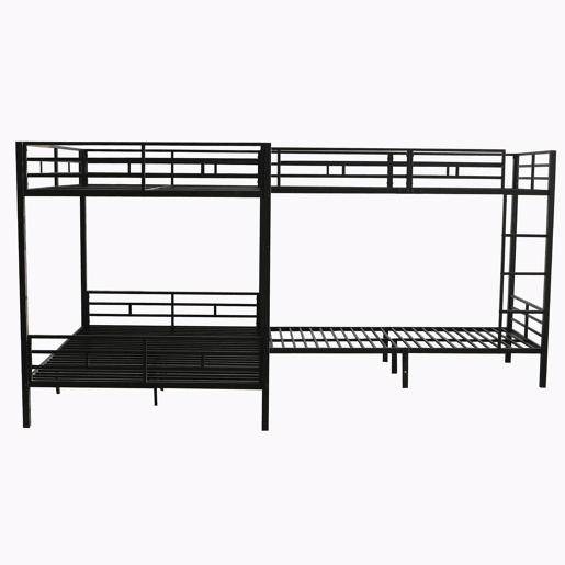 Beliche 90x200cm e 140x200cm - Escada com 3 degraus, base estável, estrutura metálica - Preto Beliche 90x200cm e 140x200cm - Escada com 3 degraus, base estável, estrutura metálica - Preto