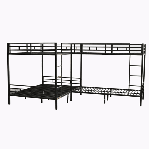 Beliche 90x200cm e 140x200cm - Escada com 3 degraus, base estável, estrutura metálica - Preto Beliche 90x200cm e 140x200cm - Escada com 3 degraus, base estável, estrutura metálica - Preto