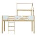 Cama alta para niños Cama alta para niños Natural/ Blanco