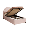 Cama com armazenamento,cama de criança,cama de solteiro de veludo 90x200 cm,rosa