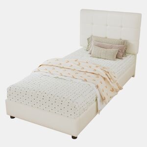 Cama de criança,cama de solteiro de pu 90x200 cm,bege