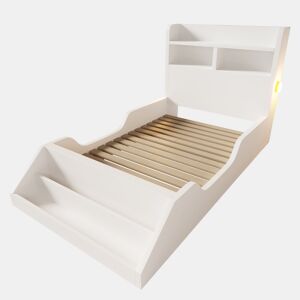 Cama de criança,cama de solteiro de madeira maciça 90x200 cm,branco