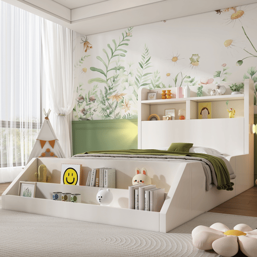 Cama de criança,cama de solteiro de madeira maciça 90x200 cm,branco Cama de criança,cama de solteiro de madeira maciça 90x200 cm,branco