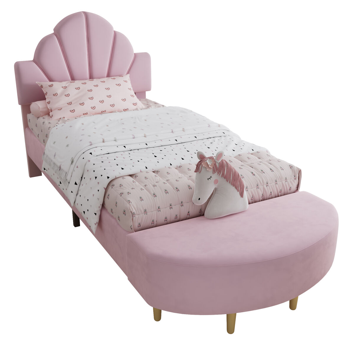 Cama infantil de terciopelo 99x240