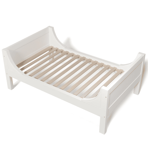 Cama beliche separável 90x200 cm - Escada flexível, design tipo trenó, branco