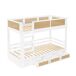 Cama litera Cama litera Natural/ Blanco