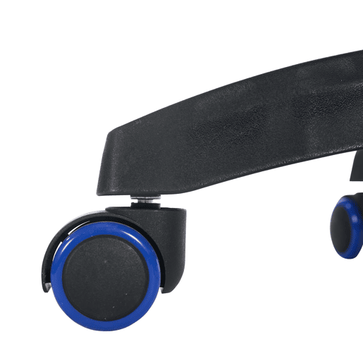 Cadeira Gaming Ergonómica - Design Racing, Giratória 360°, Apoio para os pés, Apoio para a cabeça, Preto e Azul