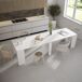 Mesa Consola extensible, Para 14 comensales 90x58 Mesa Consola extensible, Para 14 comensales 90x58 Blanco