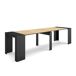 Mesa Consola extensible, Para 14 comensales Mesa Consola extensible, Para 14 comensales Negro/ Madera