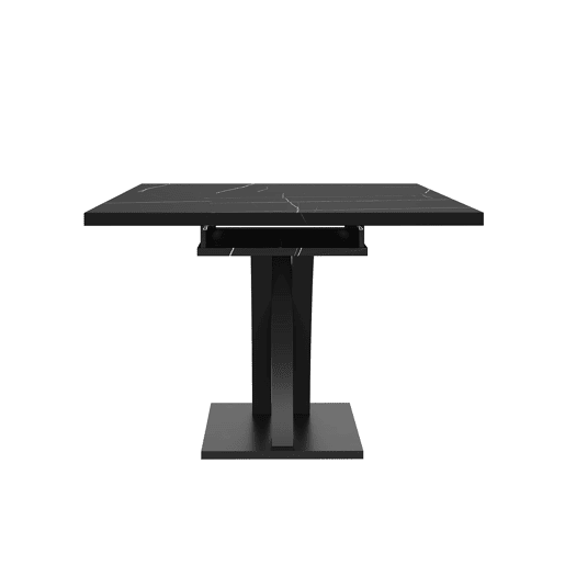 Mesa extensível 120x80x76 cm - Para sala de jantar, cozinha ou terraço - Estende até 160 cm - Preto