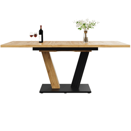 Mesa extensÃvel 120160 x 80 x 76 cm - Mesa de cozinha e sala com pernas em forma de asa - Cor madeira Mesa extensÃvel 120160 x 80 x 76 cm - Mesa de cozinha e sala com pernas em forma de asa - Cor madeira
