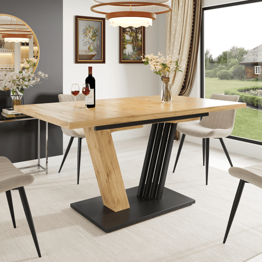 Mesa extensÃvel 120160 x 80 x 76 cm - Mesa de cozinha e sala com pernas em forma de asa - Cor madeira Mesa extensÃvel 120160 x 80 x 76 cm - Mesa de cozinha e sala com pernas em forma de asa - Cor madeira