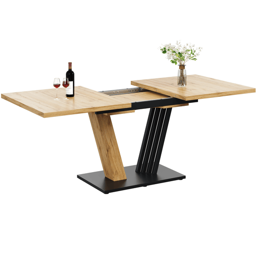 Mesa extensÃvel 120160 x 80 x 76 cm - Mesa de cozinha e sala com pernas em forma de asa - Cor madeira Mesa extensÃvel 120160 x 80 x 76 cm - Mesa de cozinha e sala com pernas em forma de asa - Cor madeira
