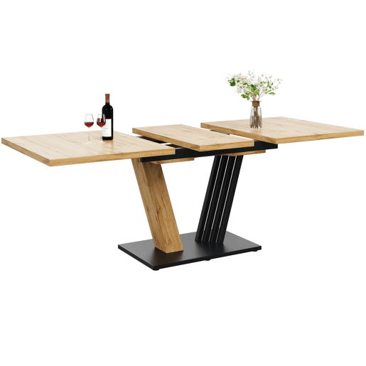 Mesa extensÃvel 120160 x 80 x 76 cm - Mesa de cozinha e sala com pernas em forma de asa - Cor madeira Mesa extensÃvel 120160 x 80 x 76 cm - Mesa de cozinha e sala com pernas em forma de asa - Cor madeira