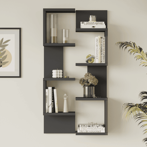 Prateleira de parede Omn conjunto de 2 peças 93x24x15 cm Antracite en.casa