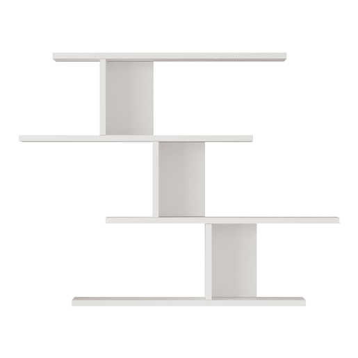 Prateleira de parede Hökkomi com 4 prateleiras 78x99x15cm Branco en.casa