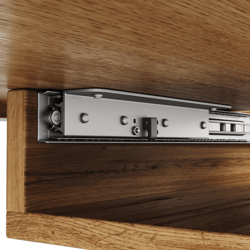 Mesa extensível 120u2013160 x 75 x 75,5 cm - Mesa de cozinha e sala de jantar - Com veios de madeira - Cor madeira