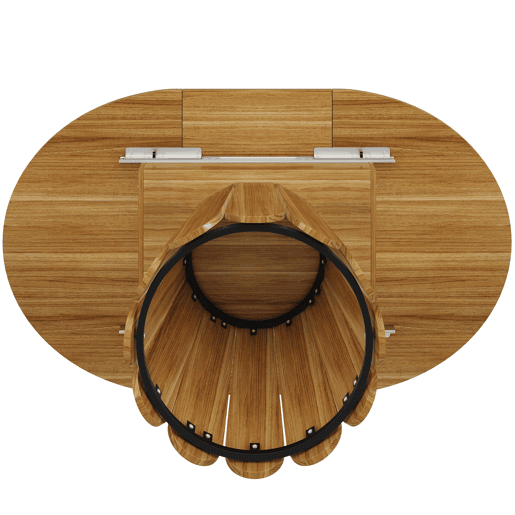 Mesa extensível redonda 118-158 cm - Para até 6 pessoas - Madeira - Castanho