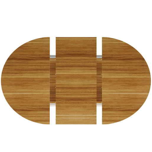Mesa extensível redonda 118-158 cm - Para até 6 pessoas - Madeira - Castanho