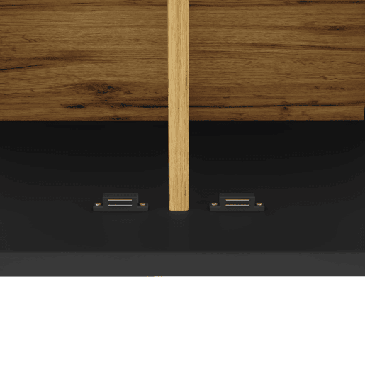 Mesa extensível 110-140x80 cm - Mesa de cozinha dobrável para 4-6 pessoas com prateleira para vinho e porta de vidro - Preta