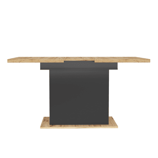 Mesa extensível 110x80x75 cm - Adequada para sala de jantar, cozinha ou terraço - Madeira natural