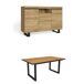 Conjunto muebles salon, Mesa patas U 8 comensales 167x90 Conjunto muebles salon, Mesa patas U 8 comensales 167x90 Madera