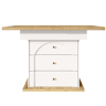 Mesa extensível telescópica 110-140×80 cm - Mesa dobrável para 4-6 pessoas - Design minimalista - Branco