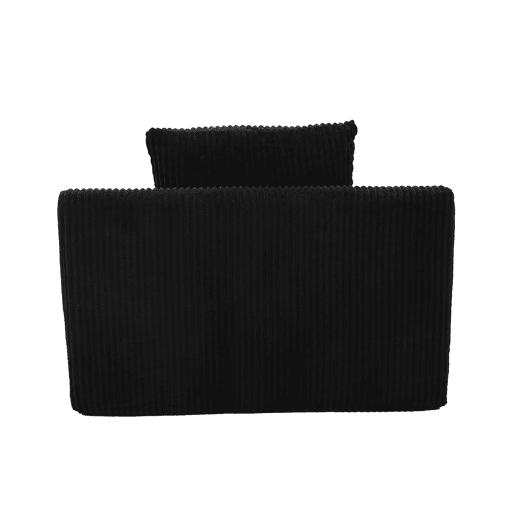 Poltrona grande - Kordsamt, bolsos laterais, almofada, assento profundo, moderno - Preto