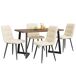 Conjunto de mesas y sillas de comedor 117x68 Conjunto de mesas y sillas de comedor 117x68 Beige