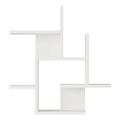 Prateleira de parede Reyna 7 prateleiras 66x63x15cm Branco en.casa