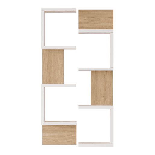 Prateleira de parede Omn conjunto de 2 peças 93x24x15 cm branco  aspeto madeira en.casa