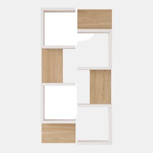 Prateleira de parede Omn conjunto de 2 peças 93x24x15 cm branco  aspeto madeira en.casa