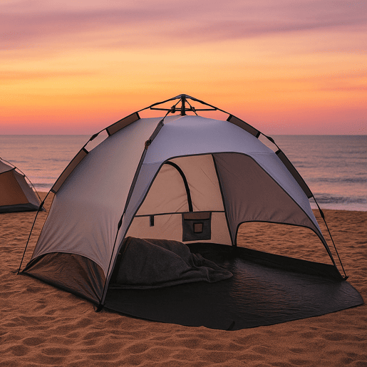 Tenda de praia pop up Mullsjö automática 215 x 135 x 140 cm cinzento clarocinzento escuro pro.tec.