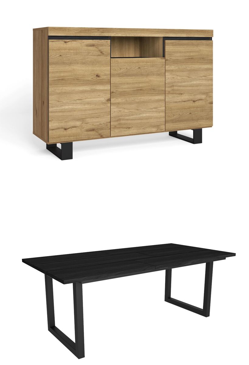 Conjunto muebles salon, Mesa patas U 10 comensales