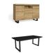 Conjunto muebles salon, Mesa patas U 10 comensales Conjunto muebles salon, Mesa patas U 10 comensales Negro/ Madera