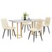 Conjunto de mesas y sillas de comedor 140x80 Conjunto de mesas y sillas de comedor 140x80 Beige